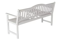 VILLANA Gartenbank, Weiß, Akazienholz, 152 X 59 X 86 Cm, 2-3 Personen, Klapptisch-Funktion -Warmer Garten 2 13851.jpg