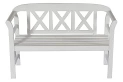 VILLANA Gartenbank, Weiß, Akazienholz, 128 X 54 X 81 Cm, 2 Personen 13 VILLANA Gartenbank, Weiß, Akazienholz, 128 X 54 X 81 Cm, 2 Personen -Warmer Garten 2 13853.jpg