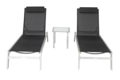 VILLANA 2er-Set Sonnenliegen, Silber/schwarz, Alu/Textil, 198x66x32cm, Mit Beistelltisch 45x45cm -Warmer Garten 2 13886.jpg