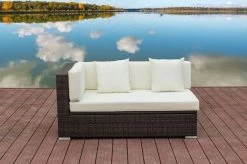 OUTFLEXX 2-Sitzer Ecksofa, Braun Marmoriert, Polyrattan, 145 X 85 X 70 Cm, Wasserfeste Kissenbox, Armlehne Re. -Warmer Garten 2 15734 4 BOX.jpg
