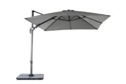 OUTFLEXX Ampelschirm, Anthrazit, Pulverbesch. Aluminium, 300x300 Cm, Inkl. Plattenständer, Twist-Funktion -Warmer Garten 2 16109.jpg