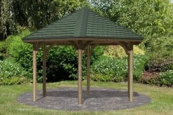 KARIBU Gartenlaube Oslo 2, Massivholz, Walmdach -Warmer Garten 2 17912 2.jpg