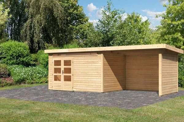 KARIBU Gartenhaus Kandern 7, Fichtenholz 28 Mm, Flachdach 4 KARIBU Gartenhaus Kandern 7, Fichtenholz 28 Mm, Flachdach – Bild 2