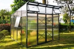 OUTFLEXX Gewächshaus, Anthrazit, Alu/Polycarbonat, 271x271x241/180cm, 4 Fenster, 10 Mm Wandstärke -Warmer Garten 2 18177.jpg