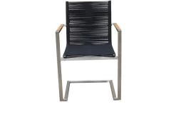 OUTFLEXX Freischwinger, Silber/schwarz, Edelstahl/Rope, FSC-Teakholz Armlehnen, 53 X 57 X 87 Cm -Warmer Garten 2 18286.jpg