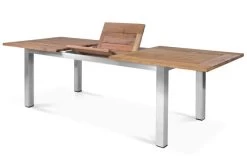 OUTFLEXX Ausziehtisch, Edelstahl/recyceltes FSC®-Teak, 200/260x100cm, Rustikal Gebürstet -Warmer Garten 2 18318.jpg