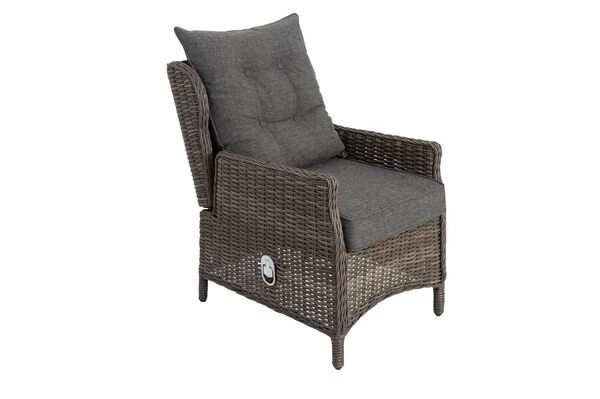OUTFLEXX Dining Sessel, Grau, Polyrattan, 78 X 63 X 93 Cm, Rücken Stufenlos Verstellbar 3 OUTFLEXX Dining Sessel, Grau, Polyrattan, 78 X 63 X 93 Cm, Rücken Stufenlos Verstellbar