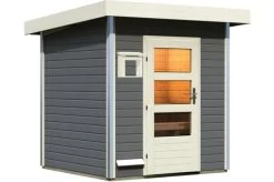 KARIBU Saunahaus Torge, Fichtenholz 38mm, Fronteinstieg, Ca. 3,7m² -Warmer Garten 2 18474 9.jpg