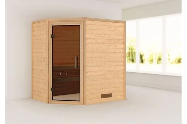 KARIBU Sauna Svea, Fichtenholz 38 Mm, Eckeinstieg, Ca. 2,6m² 4 KARIBU Sauna Svea, Fichtenholz 38 Mm, Eckeinstieg, Ca. 2,6m² – Bild 2