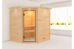 KARIBU Sauna Mia, Fichtenholz 38 Mm, Eckeinstieg, Ca. 2,9m² -Warmer Garten 2 20218 29.jpg
