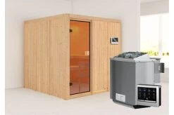 KARIBU Sauna Oulu, Fichtenholz 68 Mm, Fronteinstieg, Ca. 3,2m² -Warmer Garten 2 20242 4.jpg