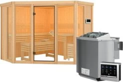 KARIBU Sauna Alcinda 2, Fichtenholz 68 Mm, Eckeinstieg, Ca. 3,6m² -Warmer Garten 2 20265 4.jpg