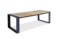 OUTFLEXX Kona Esstisch, Dark Grey/natur, Alu/recycled FSC®-Teak, 240x100x76cm, Rustikal Gebürstet, U-Gestell -Warmer Garten 2 20326.jpg