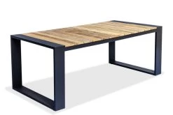 OUTFLEXX Kona Esstisch, Dark Grey/natur, Alu/recycled FSC®-Teak, 200x100x76cm, Rustikal Gebürstet, U-Gestell 8 OUTFLEXX Kona Esstisch, Dark Grey/natur, Alu/recycled FSC®-Teak, 200x100x76cm, Rustikal Gebürstet, U-Gestell -Warmer Garten 2 20328.jpg