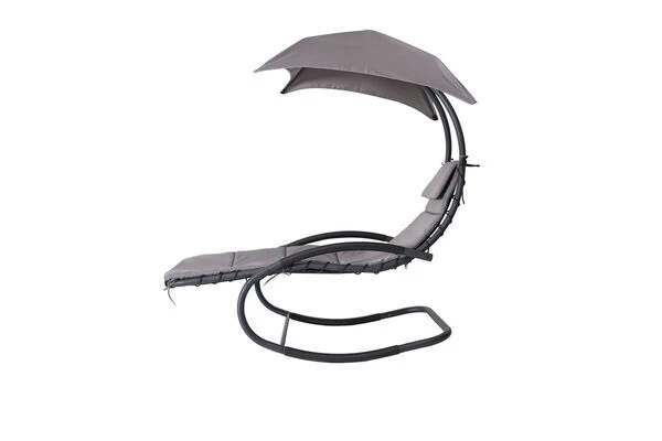 OUTFLEXX Schaukelsessel, Anthrazit Matt/schwarz, Stahl/Textilene, 176x115x187cm, Inkl. Polster 11 OUTFLEXX Schaukelsessel, Anthrazit Matt/schwarz, Stahl/Textilene, 176x115x187cm, Inkl. Polster – Bild 9