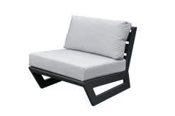OUTFLEXX Loungesessel, Anthrazit / Creamy White, Aluminium / Polyester, 73x86x66 Cm, Inkl. Polster