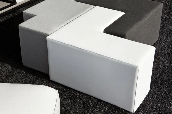 OUTFLEXX Jigsaw Loungetisch, Natte White/sooty, Alu/Sunbrella, 150 X 100 X 42 Cm, Individuell Aufstellbar, Verschiedene Stellmöglichkeiten 4 OUTFLEXX Jigsaw Loungetisch, Natte White/sooty, Alu/Sunbrella, 150 X 100 X 42 Cm, Individuell Aufstellbar, Verschiedene Stellmöglichkeiten – Bild 2