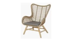 OUTFLEXX Sessel, Rattan Grey, Polyrattan/Akazie, 79,5 X 71,5 X 90 Cm, Inkl. Hocker Und Polster In Braun -Warmer Garten 2 21033.jpg