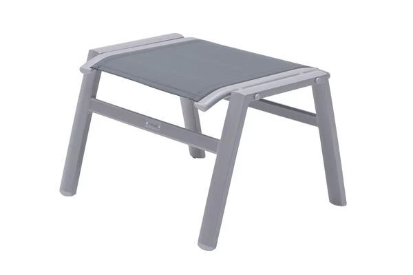 OUTFLEXX Hocker, Silber/grau, Alu/Textilene, 49x55x37cm 3 OUTFLEXX Hocker, Silber/grau, Alu/Textilene, 49x55x37cm