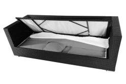 OUTFLEXX Dreisitzer-Sofa, Schwarz, Polyrattan, 210x85x70cm, Inkl. Polster + Wasserfeste Kissenbox -Warmer Garten 2 2392 1 BOX.jpg