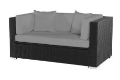 OUTFLEXX 2-Sitzer Sofa, Schwarz, Polyrattan 152x85x70cm, Inkl. Polster Und Wasserfeste Kissenbox 8 OUTFLEXX 2-Sitzer Sofa, Schwarz, Polyrattan 152x85x70cm, Inkl. Polster Und Wasserfeste Kissenbox -Warmer Garten 2 2392 2 BOX.jpg