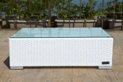 OUTFLEXX Kaffeetisch, Weiß, Polyrattan, 95x65cm, Inkl. Glasplatte -Warmer Garten 2 2511 9.jpg