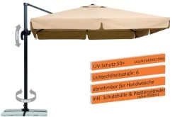 Schneider® SCHNEIDER Rhodos Ampelschirm, Natur, Quadratisch, 300 X 300 Cm -Warmer Garten 2 2652 1.jpg