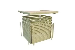KARIBU Gartenhaus Kastorf 6, Naturbelassen, Fichtenholz 28mm, 612 X 274 X 222 Cm, Flachdach, Anbau 3,2m -Warmer Garten 30467 1 07.jpg