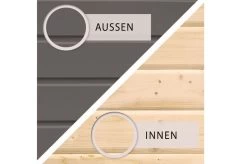 KARIBU Gartenhaus Kastorf6 , Terragrau, Fichtenholz 28mm, 612 X 274 X 222 Cm, Flachdach, Anbau 3,2m Mit Rückwand -Warmer Garten 30468 2 04.jpg