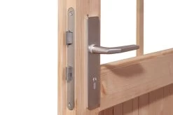 KARIBU Gartenhaus Theres 3, Naturbelassen, Fichtenholz 28mm, 767 X 240 X 242 Cm, Satteldach, 2 Dachausbauelemente -Warmer Garten 30472 1 03.jpg