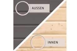 KARIBU Gartenhaus Radeburg 1, Terragrau, Fichtenholz 40mm, 346 X 309 X 229,5 Cm, Pultdach, Massivholzdach -Warmer Garten 30473 2 06.jpg