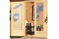 KARIBU Gartenhaus Radeburg 1, Naturbelassen, Fichtenholz 40mm, 664 X 309 X 229,5 Cm, Pultdach, Anbau 3,3m -Warmer Garten 30474 1 02.jpg