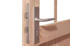 KARIBU Gartenhaus Radeburg 2, Terragrau, Fichtenholz 40mm, 724 X 309 X 229,5 Cm, Pultdach, Anbau 3,3m -Warmer Garten 30477 2 03.jpg