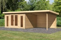 KARIBU Gartenhaus Radeburg 2, Naturbelassen, Fichtenholz 40mm, 724 X 309 X 229,5 Cm, Pultdach, Anbau 3,3m Mit Rückwand 15 KARIBU Gartenhaus Radeburg 2, Naturbelassen, Fichtenholz 40mm, 724 X 309 X 229,5 Cm, Pultdach, Anbau 3,3m Mit Rückwand -Warmer Garten 30478 1 02.jpg