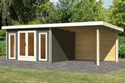 KARIBU Gartenhaus Radeburg 2, Terragrau, Fichtenholz 40mm, 724 X 309 X 229,5 Cm, Pultdach, Anbau 3,3m Mit Rückwand 14 KARIBU Gartenhaus Radeburg 2, Terragrau, Fichtenholz 40mm, 724 X 309 X 229,5 Cm, Pultdach, Anbau 3,3m Mit Rückwand -Warmer Garten 30478 2 02.jpg