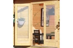 KARIBU Gartenhaus Radeburg 3, Naturbelassen, Fichtenholz 40mm, 724 X 369 X 229,5 Cm, Pultdach, Anbau 3,3m Mit Rückwand -Warmer Garten 30480 1 02.jpg