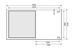 KARIBU Gartenhaus Kerko 6, Terragrau, Fichtenholz 19mm, 334 X 306 X 216 Cm, Flachdach, Anbau 2,8m 17 KARIBU Gartenhaus Kerko 6, Terragrau, Fichtenholz 19mm, 334 X 306 X 216 Cm, Flachdach, Anbau 2,8m -Warmer Garten 30546 4 06.jpg