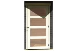 KARIBU Gartenhaus Schwandorf 3, Terragrau, Fichtenholz 19mm, 504,5 X 217 X 218 Cm, Flachdach, Anbau 2,8m Mit Rückwand -Warmer Garten 30551 2 02.jpg