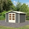 KARIBU Gartenhaus Amberg 4, Terragrau, Fichtenholz 19mm, 272 X 246 X 209 Cm, Satteldach, Doppelflügeltür -Warmer Garten 30553 2 01.jpg