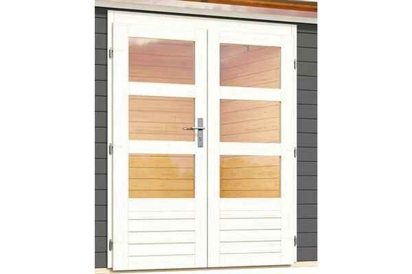 KARIBU Gartenhaus Kandern 6, Terragrau, Fichtenholz 28mm, 612 X 274 X 222 Cm, Pultdach, Anbau 3,2m 4 KARIBU Gartenhaus Kandern 6, Terragrau, Fichtenholz 28mm, 612 X 274 X 222 Cm, Pultdach, Anbau 3,2m – Bild 2