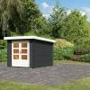 KARIBU Gartenhaus Bastrup 4, Anthrazit, Fichtenholz 28mm, 237 X 297 X 222 Cm, Pultdach, Eco Doppelflügeltür -Warmer Garten 30562 3 01.jpg