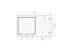 KARIBU Gartenhaus Bastrup5 , Naturbelassen, Fichtenholz 28mm, 514,5 X 297 X 222 Cm, Pultdach, Anbau 2m Mit Rückwand -Warmer Garten 30563 4 06.jpg