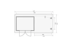 KARIBU Gartenhaus Bastrup 3, Naturbelassen, Fichtenholz 28mm, 641 X 237 X 220 Cm, Pultdach, Anbau 3m Mit Rückwand -Warmer Garten 30566 3 06.jpg