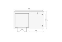 KARIBU Gartenhaus Bastrup5 , Naturbelassen, Fichtenholz 28mm, 614,5 X 297 X 222 Cm, Pultdach, Anbau 3m Mit Rückwand -Warmer Garten 30566 7 06.jpg