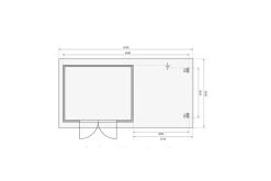 KARIBU Gartenhaus Bastrup 7, Naturbelassen, Fichtenholz 28mm, 674,5 X 297 X 222 Cm, Pultdach, Anbau 3m Mit Rückwand -Warmer Garten 30566 9 06.jpg