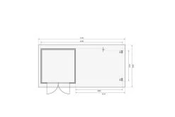 KARIBU Gartenhaus Bastrup 5, Naturbelassen, Fichtenholz 28mm, 714,5 X 297 X 222 Cm, Pultdach, Anbau 4m Mit Rückwand -Warmer Garten 30568 2 06.jpg