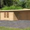 KARIBU Gartenhaus Bastrup 7, Naturbelassen, Fichtenholz 28mm, 774,5 X 297 X 222 Cm, Pultdach, Anbau 4m Mit Rückwand -Warmer Garten 30568 3 01.jpg