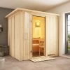 KARIBU Sodin Sauna , Naturbelassen, Fichte, 210x184x202 Cm, Fronteinstieg, Klarglastür U. Kranz, Ofen 4,5 KW Integr. Str. -Warmer Garten 30682 1 01.jpg