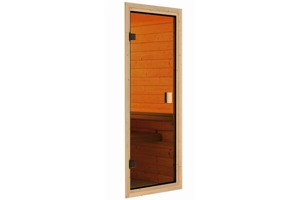KARIBU Sandra Sauna , Naturbelassen, Fichte, 173x159x191 Cm, Kranz SET, Ofen 4,5 KW Bio Ext. Strg. Easy 8 KARIBU Sandra Sauna , Naturbelassen, Fichte, 173x159x191 Cm, Kranz SET, Ofen 4,5 KW Bio Ext. Strg. Easy – Bild 6