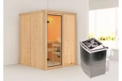 KARIBU Norin Sauna, Naturbelassen, Fichte, 151 X 151 X 198 Cm, Fronteinstieg, Mit Bronzierter Tür, SET Mit Ofen 4,5 KW Integr. Str. 15 KARIBU Norin Sauna, Naturbelassen, Fichte, 151 X 151 X 198 Cm, Fronteinstieg, Mit Bronzierter Tür, SET Mit Ofen 4,5 KW Integr. Str. -Warmer Garten 30908 1 02.jpg